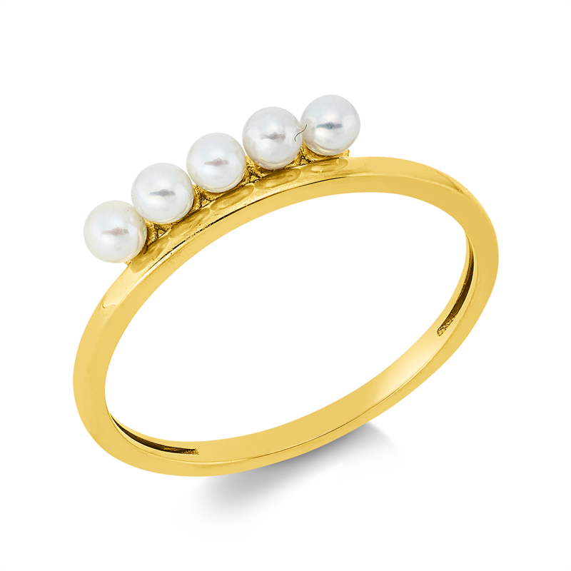 Image 90003031 - Ring 18 kt GG, 5 SW weiß 2,5 mm, H:11,1 mm, B:3,1 mm, Weite:54 =*=*= Unterkategorie: ...