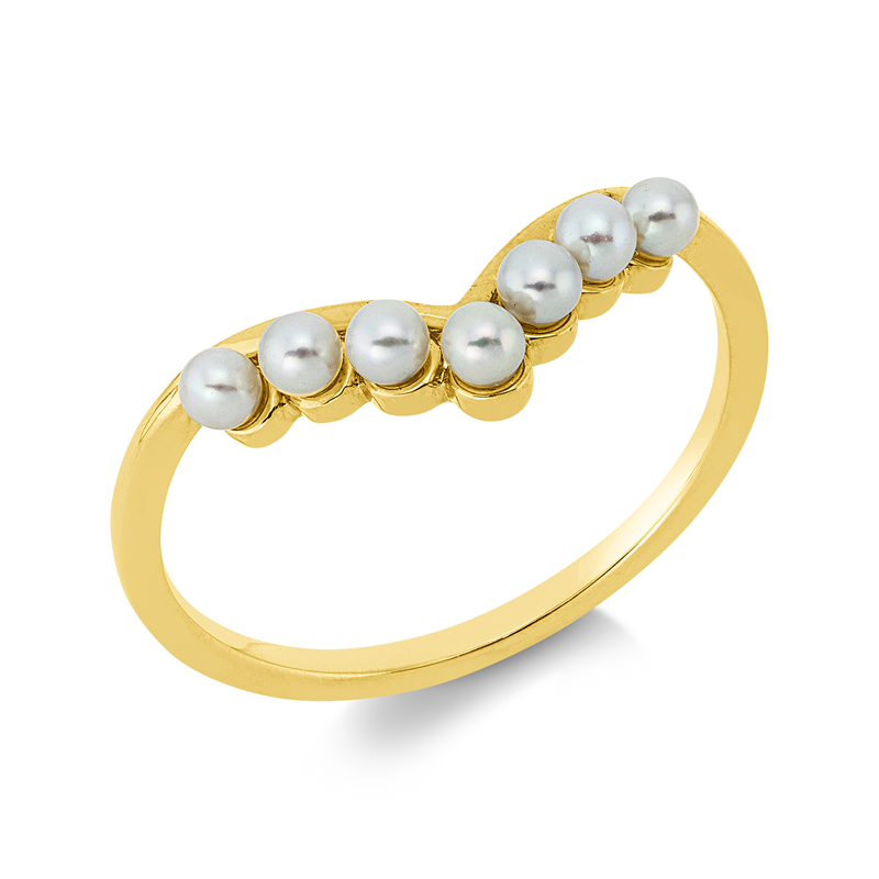 Image 90003033 - Ring 18 kt GG, 7 SW weiß 2,5 mm, H:13,9 mm, B:6,6 mm, Weite:54 =*=*= Unterkategorie: ...