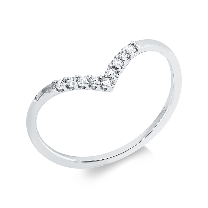Image 90003039 - Ring 18 kt WG, 9 Brillanten 0,10 ct, TW-si, Weite:54 =*=*= Unterkategorie: Modern ...