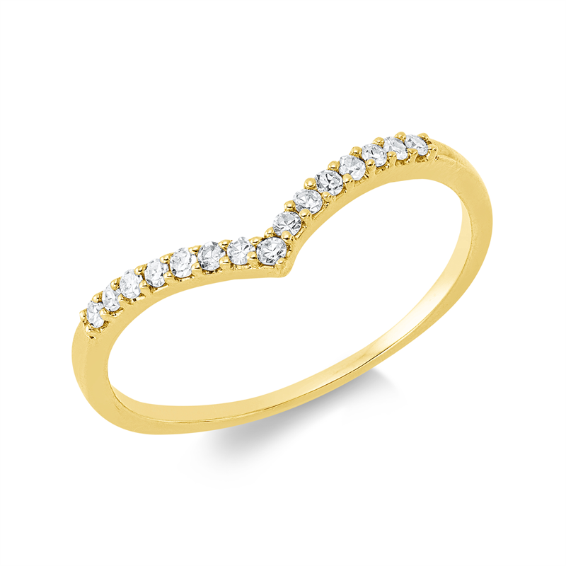 Image 90003043 - Ring 18 kt GG, 15 Diamanten 0,11 ct, TW-si, Weite:54 =*=*= Unterkategorie: Modern ...
