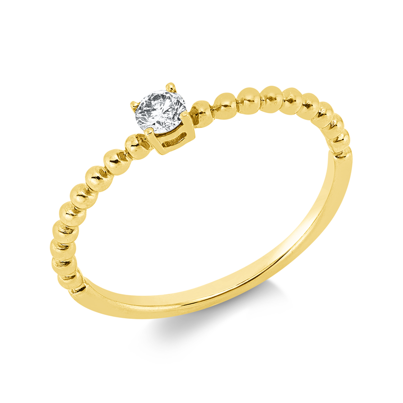 Image 90003044 - Ring 18 kt GG, 1 Brill. 0,12 ct, TW-pi, H:3,0 mm, B:3,1 mm, ...