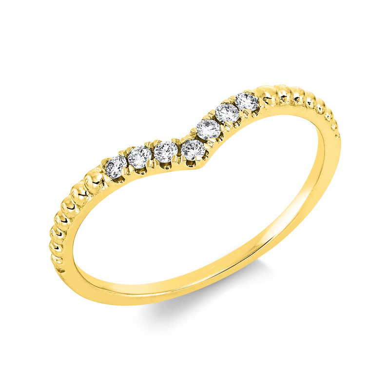 Image 90003047 - Ring 18 kt GG, 7 Diamanten 0,10 ct, TW-si, Weite:54 =*=*= Unterkategorie: Modern Woman, ...
