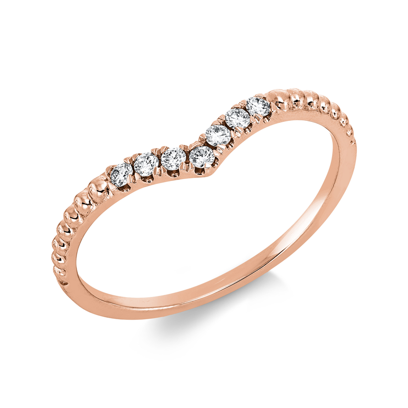 Image 90003048 - Ring 18 kt RG, 7 Brillanten 0,10 ct, TW-si, Weite:54 =*=*= Unterkategorie: Modern ...