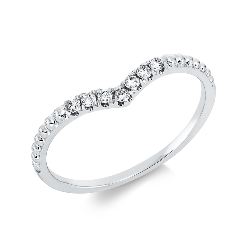 Image 90003049 - Ring 18 kt WG, 7 Brillanten 0,10 ct, TW-si, Weite:54 =*=*= Unterkategorie: Modern ...