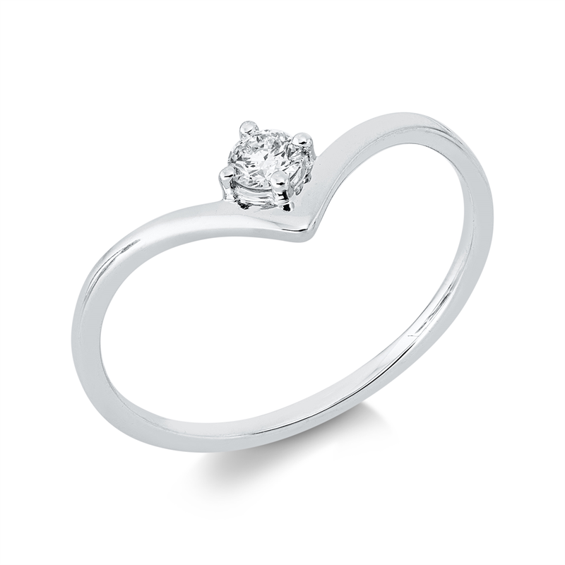 Image 90003052 - Ring 4er-Krappe 18 kt WG, 1 Brill. 0,11 ct, TW-si, Weite:54 =*=*= Unterkategorie: ...