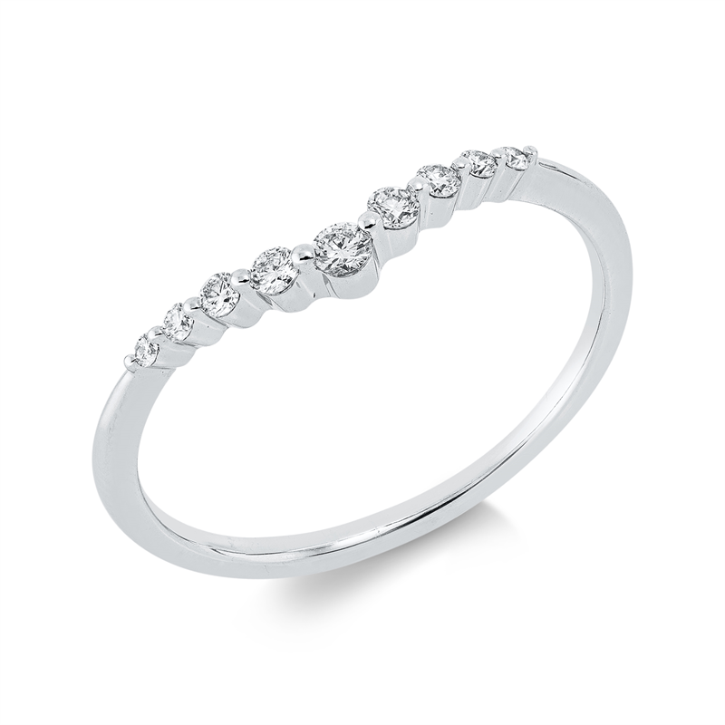 Image 90003102 - Ring 18 kt WG, 7 Brillanten 0,11 ct, TW-si, 2 Brillanten 0,01 ct, TW-si, ...
