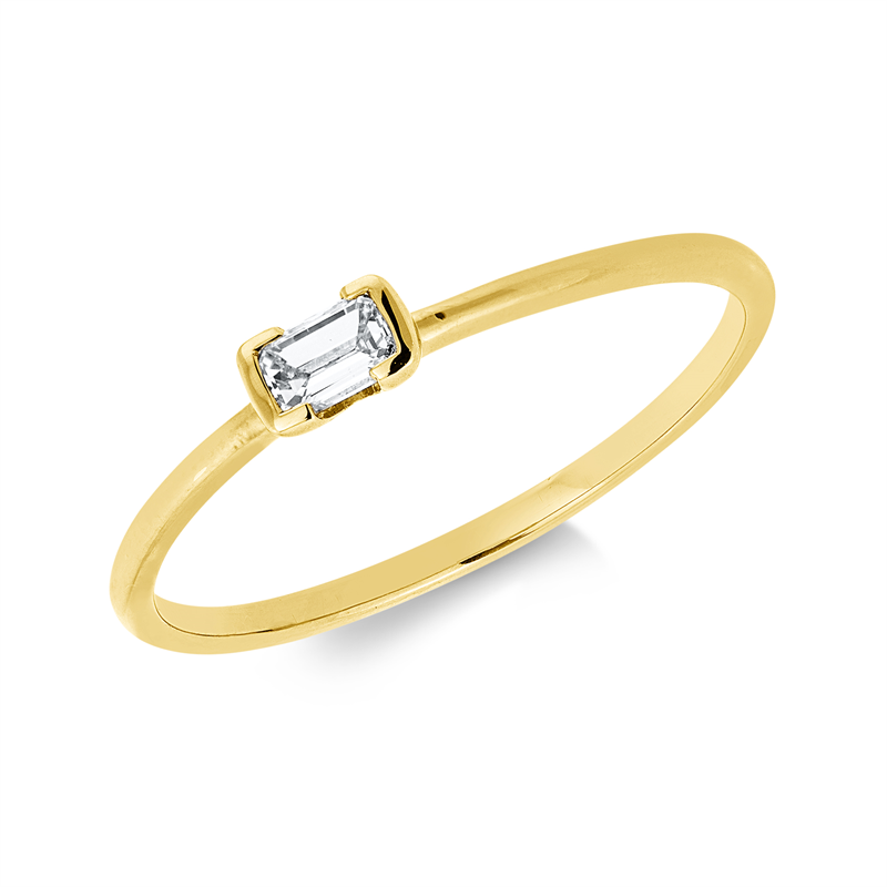 Image 90003104 - Ring 18 kt GG, 1 Sm.schliff 0,16 ct, TW-si, H:4,6 mm, B:2,9 mm, ...