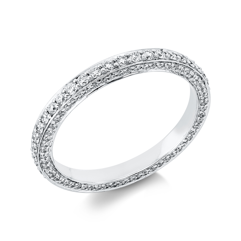Image 90003122 - Ring 14 kt WG, 166 Brillanten 0,78 ct, TW-si, B:2,0 mm, Weite:52 =*=*= Unterkategorie: ...