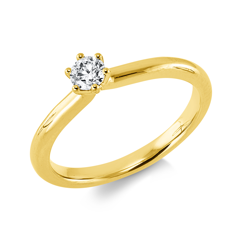 Image 90003145 - Ring 6er-Krappe 14 kt GG, 1 Brill. 0,20 ct, TW-si, Weite:52 =*=*= Unterkategorie: ...