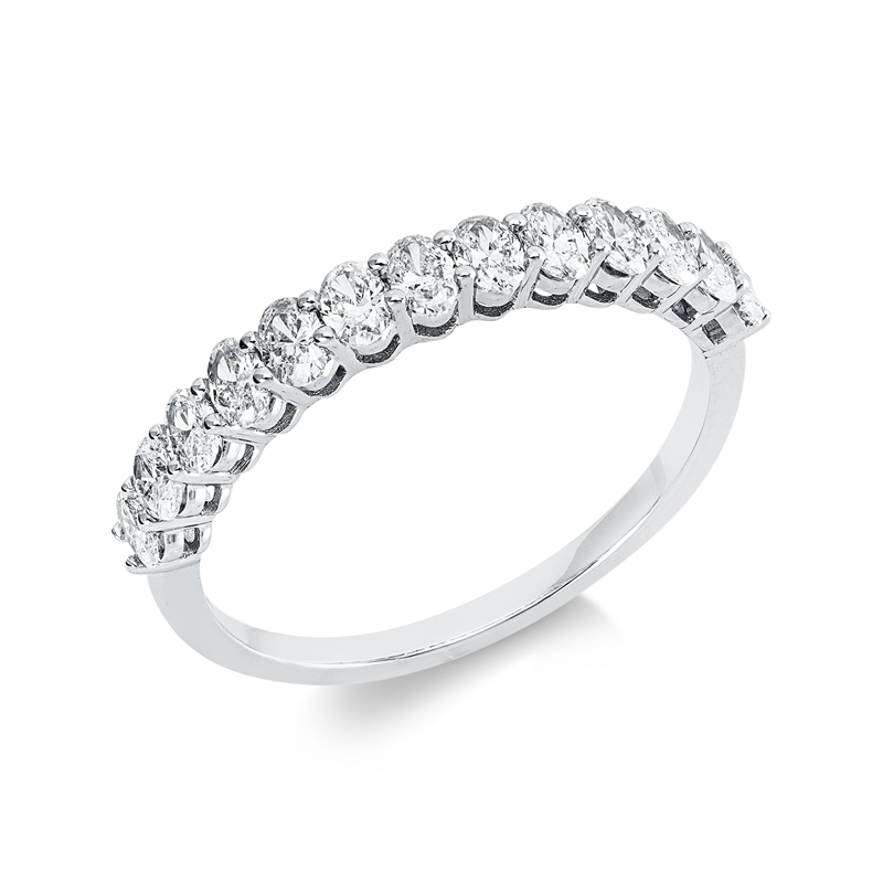 Image 90003154 - Ring 18 kt WG, 13 Oval 0,76 ct, TW-si, H:21,8 mm, B:3,2 mm, ...
