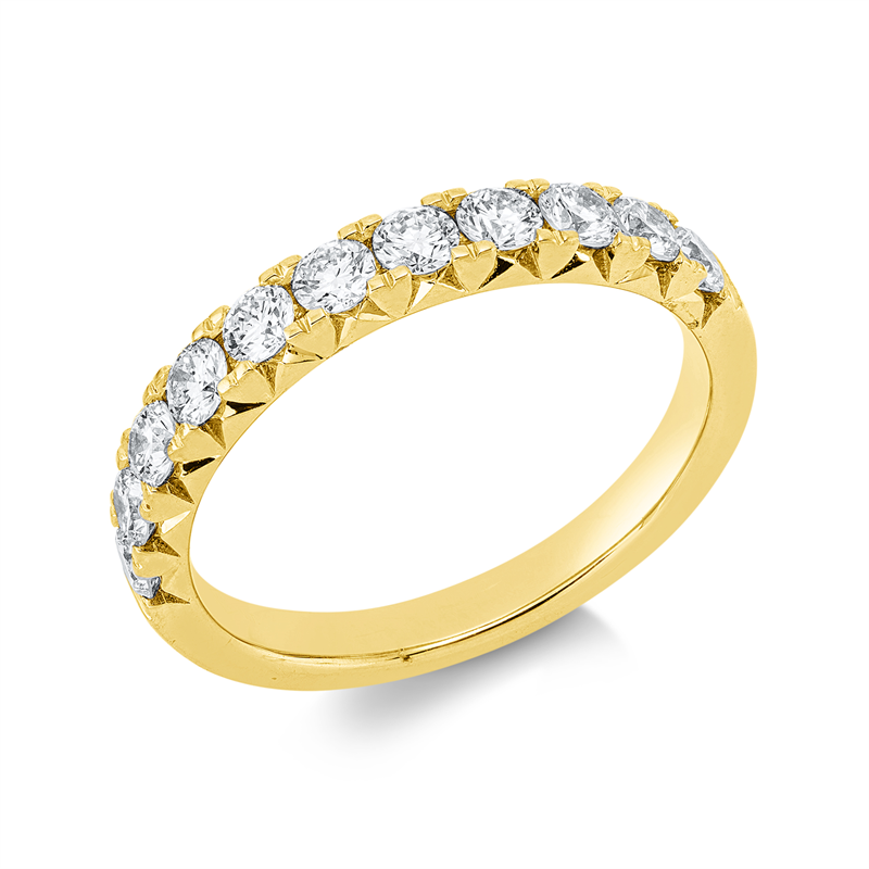 Image 90003160 - Ring 18 kt GG, 11 Brillanten 0,76 ct, TW-si, B:3,0 mm, Weite:53 =*=*= Unterkategorie: ...