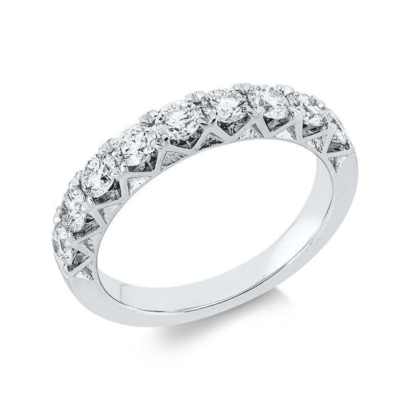 Image 90003162 - Ring 18 kt WG, 9 Brillanten 1,07 ct, TW-si, B:3,3 mm, Weite:53 =*=*= Unterkategorie: ...