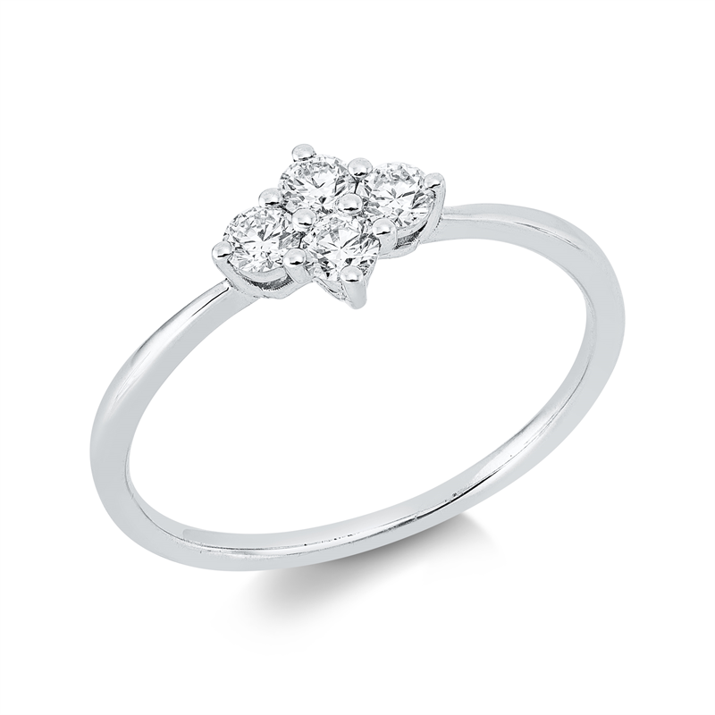 Image 90003165 - Ring 18 kt WG, 4 Brillanten 0,27 ct, TW-vsi/si, H:8,0 mm, B:6,0 mm, ...