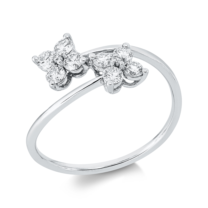 Image 90003166 - Ring 18 kt WG, 10 Brillanten 0,41 ct, TW-vsi/si, H:10,2 mm, B:9,3 mm, ...