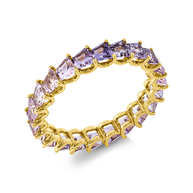 Image 90003172 - Ring 18 kt GG, 22 Saphire 3,48 ct pink, B:3,5 mm, Weite:53 =*=*= Unterkategorie: ...