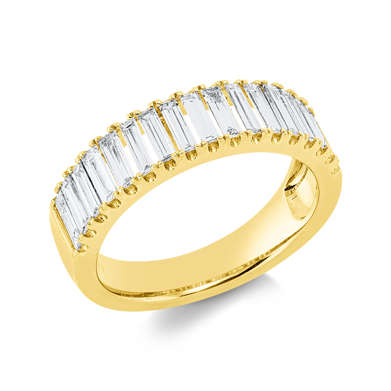 Image 90003202 - Ring 18 kt GG, 17 Baguette 0,83 ct, TW-vsi, B:5,3 mm, Weite:52 =*=*= Unterkategorie: ...
