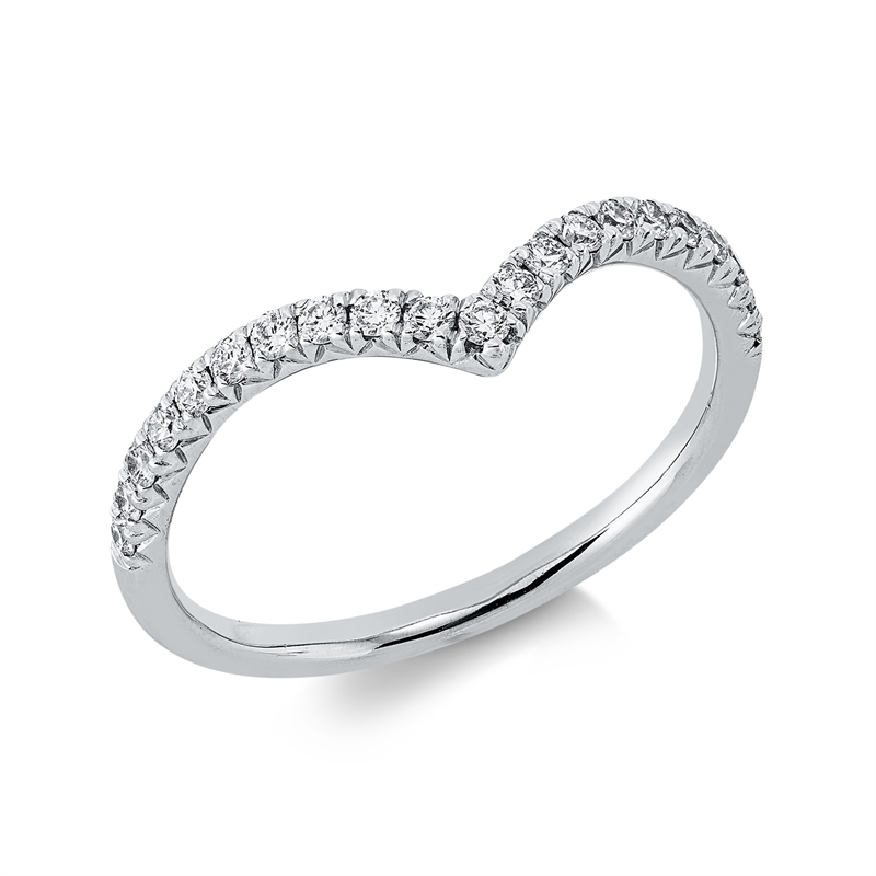 Image 90003216 - Ring 18 kt WG, 21 Brillanten 0,24 ct, TW-si, B:4,7 mm, Weite:53 =*=*= Unterkategorie: ...