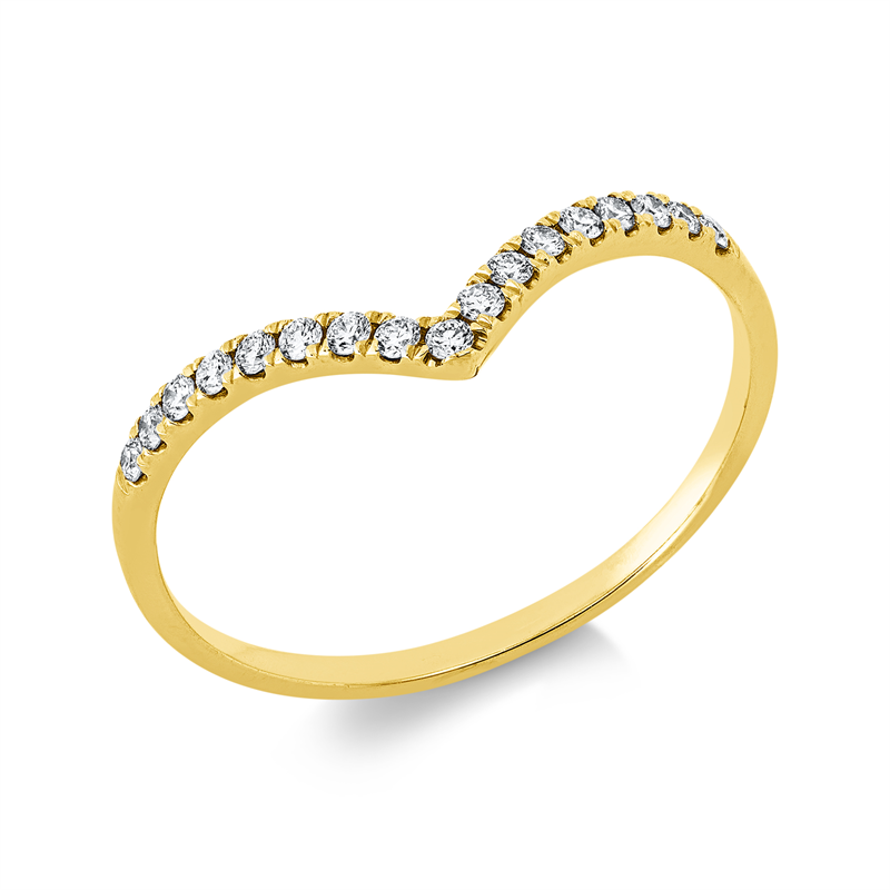 Image 90003217 - Ring 18 kt GG, 17 Brillanten 0,15 ct, TW-si, B:5,8 mm, Weite:53 =*=*= Unterkategorie: ...