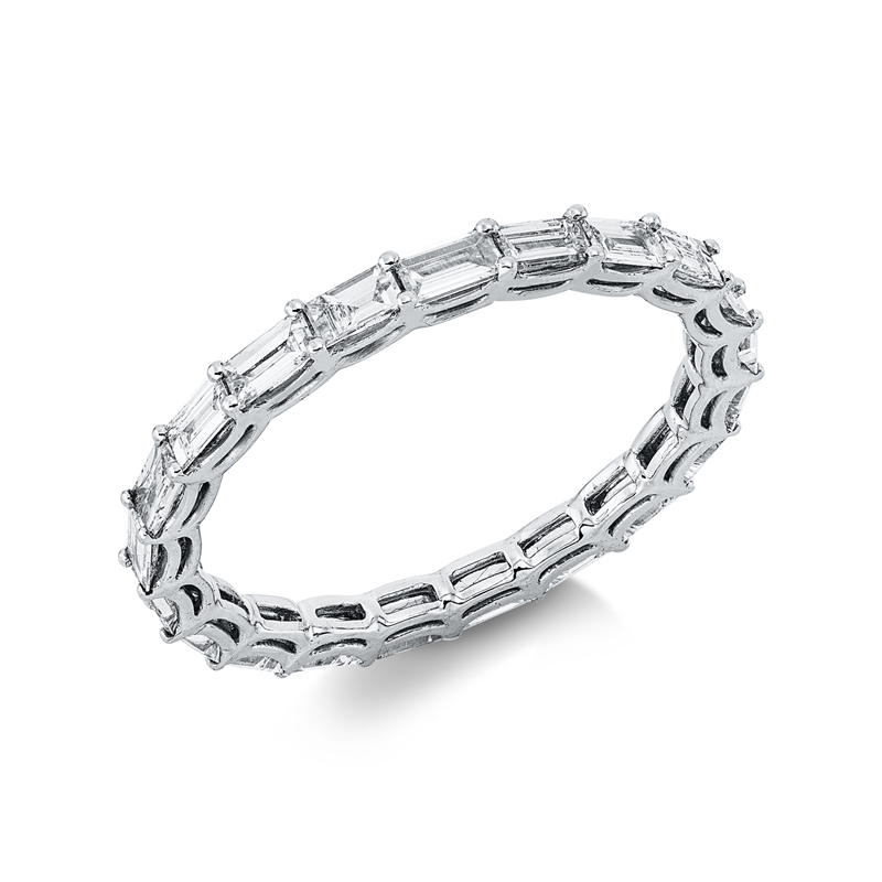 Image 90003223 - Ring 18 kt WG, 21 Baguette 1,08 ct, TW-vsi/si, B:2,2 mm, Weite:55 =*=*= Unterkategorie: ...