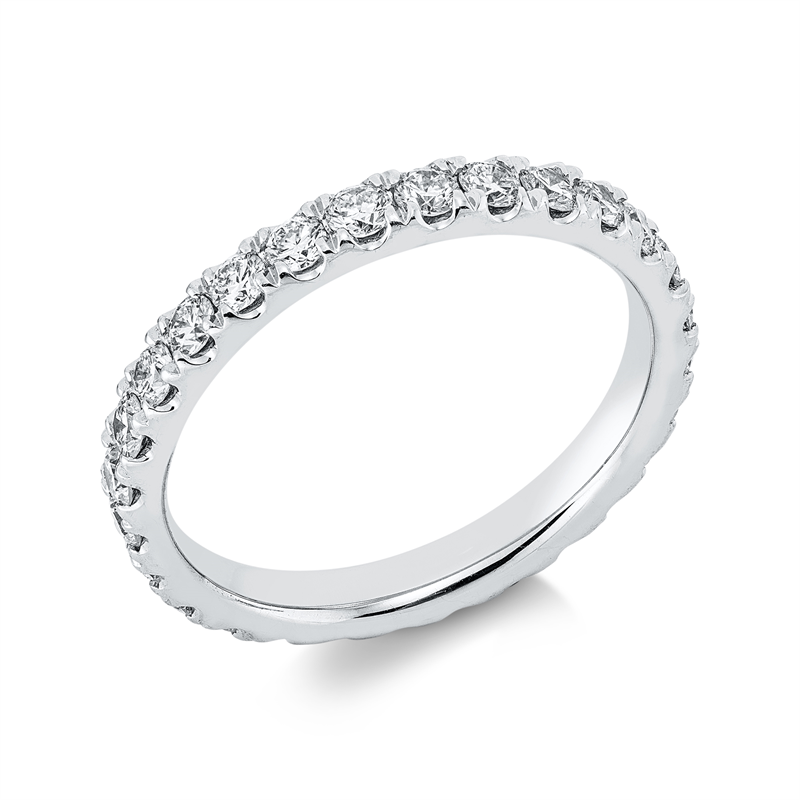 Image 90003235 - Ring 18 kt WG, 28 Brillanten 1,08 ct, TW-vsi/si, B:2,7 mm, ...