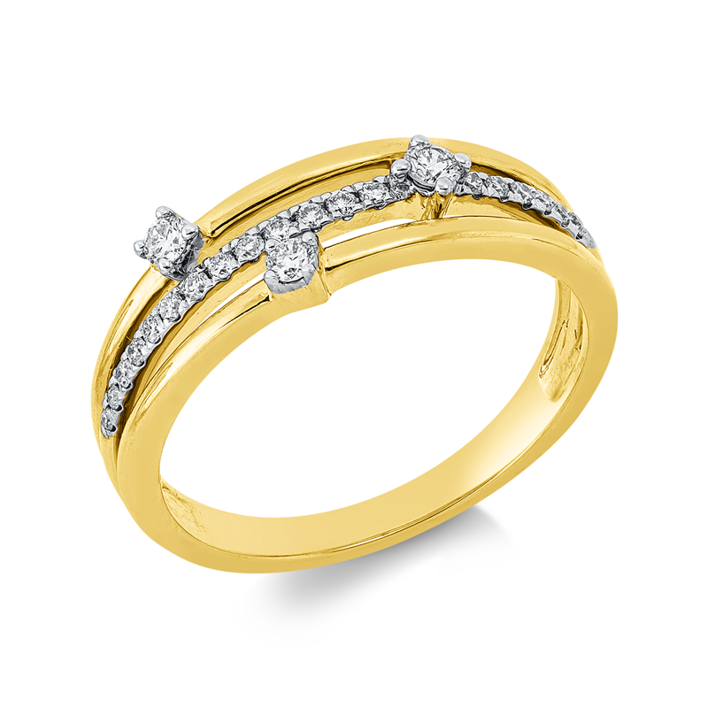 Image 90003243 - Ring 14 kt GG WG, 22 Brillanten 0,11 ct, W-si/pi, B:5,3 mm, ...