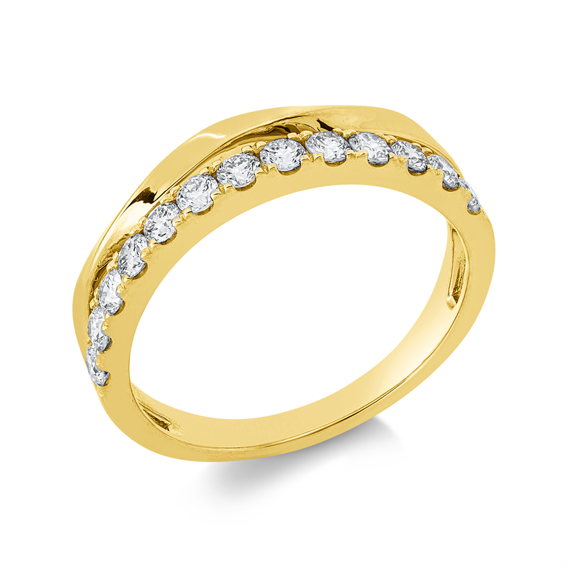Image 90003245 - Ring 14 kt GG, 13 Brillanten 0,51 ct, W-si/pi, B:4,8 mm, Weite:54 =*=*= Unterkategorie: ...