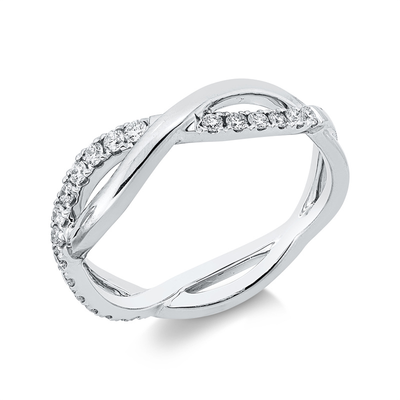 Image 90003059 - Ring 14 kt WG, 20 Brillanten 0,27 ct, W-si/pi, B:5,2 mm, Weite:54 =*=*= Unterkategorie: ...