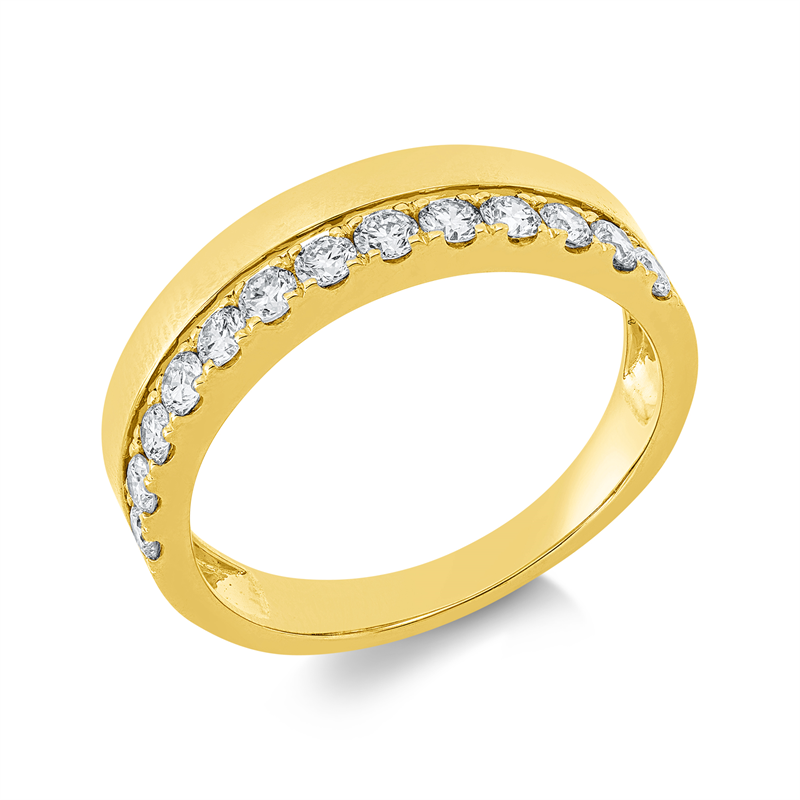 Image 90003062 - Ring 14 kt GG, 13 Brillanten 0,51 ct, W-si/pi, B:4,6 mm, Weite:54 =*=*= Unterkategorie: ...