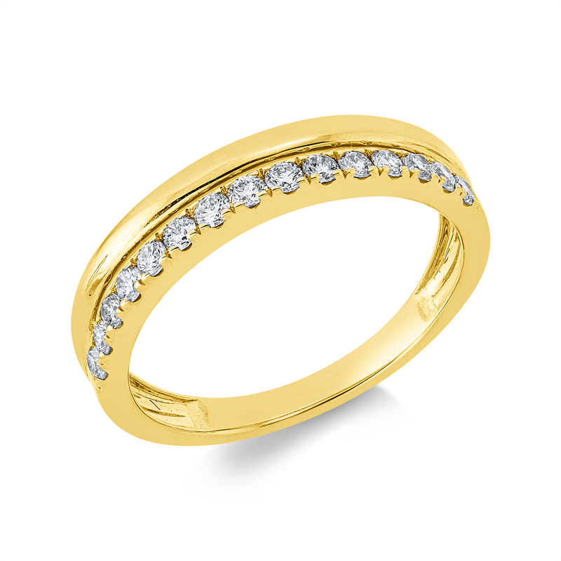 Image 90003063 - Ring 14 kt GG, 15 Brillanten 0,32 ct, W-si/pi, B:4,4 mm, Weite:54 =*=*= Unterkategorie: ...