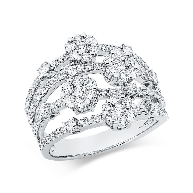 Image 90003080 - Ring 18 kt WG, 106 Brillanten 1,60 ct, TW-si, B:17,4 mm, Weite:54 =*=*= Unterkategorie: ...