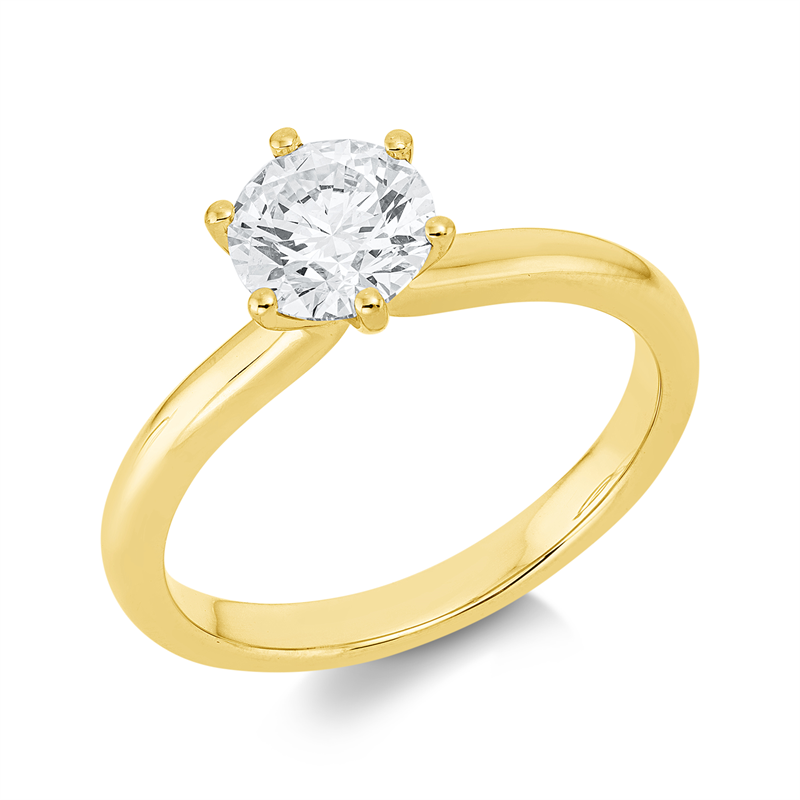 Image 90003279 - Ring 6er-Krappe 18 kt GG, GIA6302734674, 1 Brill. 1,01 ct, E-vsi, ...