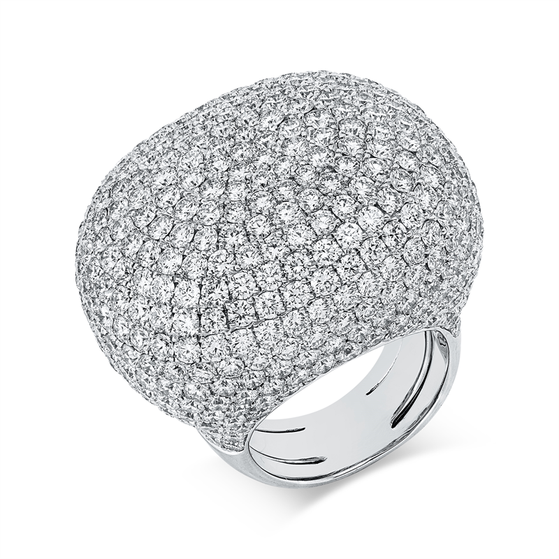Image 90003285 - Ring 18 kt WG, 441 Brillanten 15,65 ct, TW-vsi, H:32,5 mm, B:26,9 mm, ...