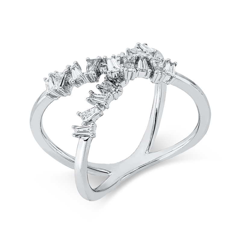 Image 90003298 - Ring 18 kt WG, 18 Trapeze 0,46 ct, TW-si, B:11,0 mm, Weite:54 =*=*= Unterkategorie: ...