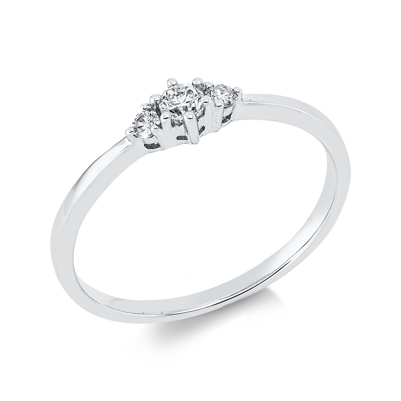 Image 90003307 - Ring 18 kt WG, 3 Brillanten 0,14 ct, W-si, B:3,7 mm, Weite:53 =*=*= Unterkategorie: ...
