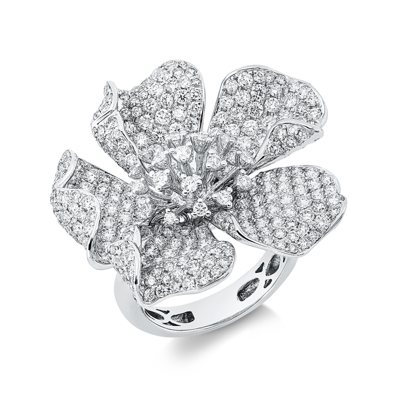 Image 90003316 - Ring 18 kt WG, 323 Brillanten 3,89 ct, TW-vsi, B:31,8 mm, ...