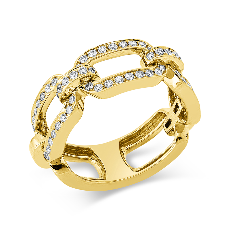 Image 90003329 - Ring 18 kt GG, 66 Brillanten 0,42 ct, TW-si, B:7,3 mm, Weite:53 =*=*= Unterkategorie: ...