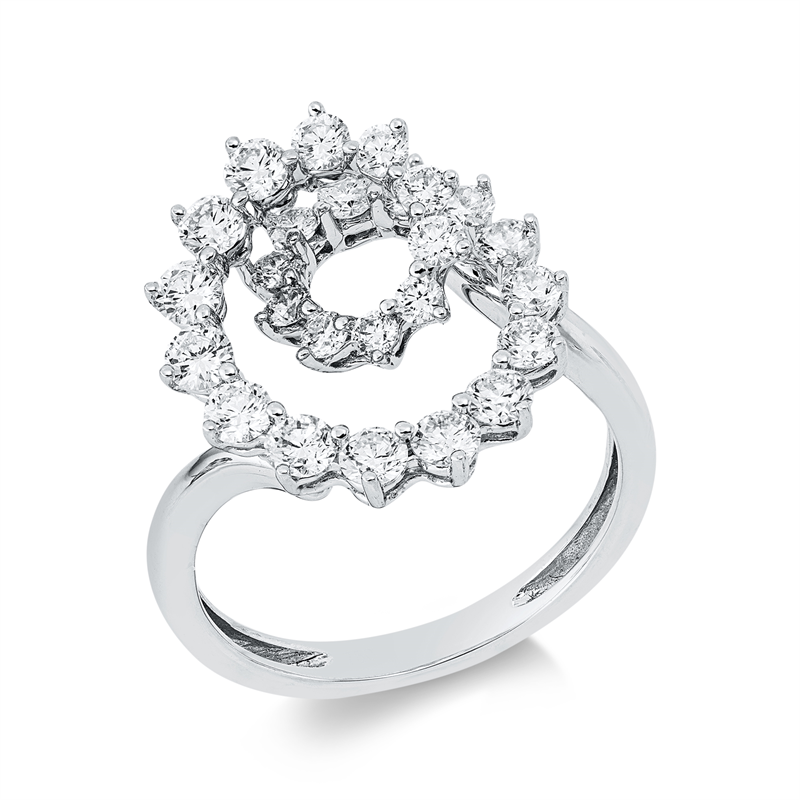 Image 90003330 - Ring 18 kt WG, 25 Brillanten 1,16 ct, TW-vsi, B:15,8 mm, Weite:53 =*=*= Unterkategorie: ...