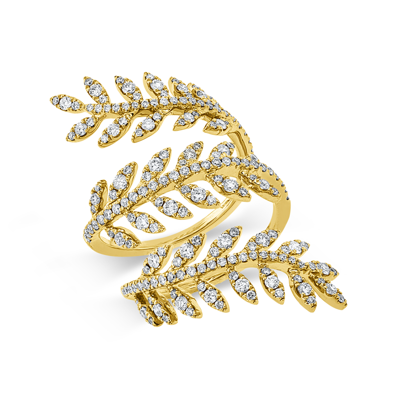 Image 90003335 - Ring 18 kt GG, 186 Brillanten 1,13 ct, TW-si, B:34,4 mm, Weite:52 =*=*= Unterkategorie: ...