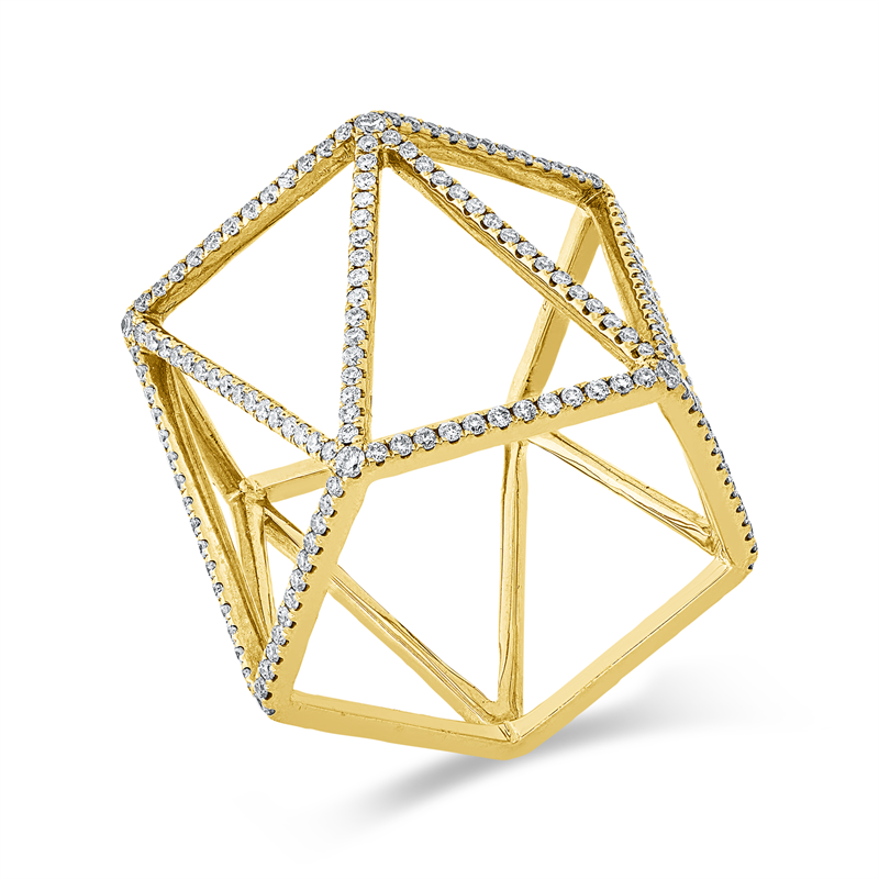 Image 90003337 - Ring 18 kt GG, 163 Brillanten 0,54 ct, TW-si, B:16,6 mm, Weite:50 =*=*= Unterkategorie: ...