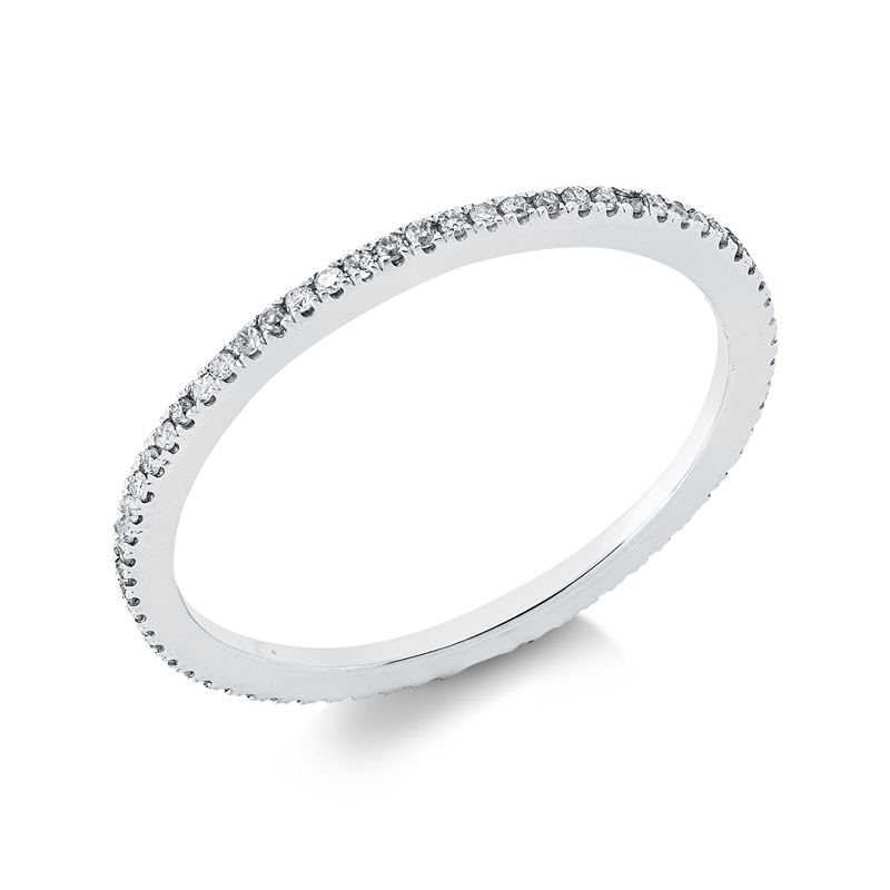 Image 90003340 - Ring 18 kt WG, 67 Brillanten 0,19 ct, TW-pi, B:1,0 mm, Weite:50 =*=*= Unterkategorie: ...