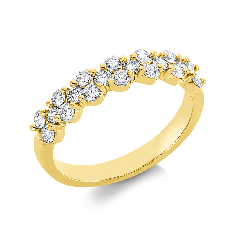 Image 90003397 - Ring 18 kt GG, 20 Brillanten 0,67 ct, TW-si, B:4,4 mm, Weite:53 =*=*= Unterkategorie: ...
