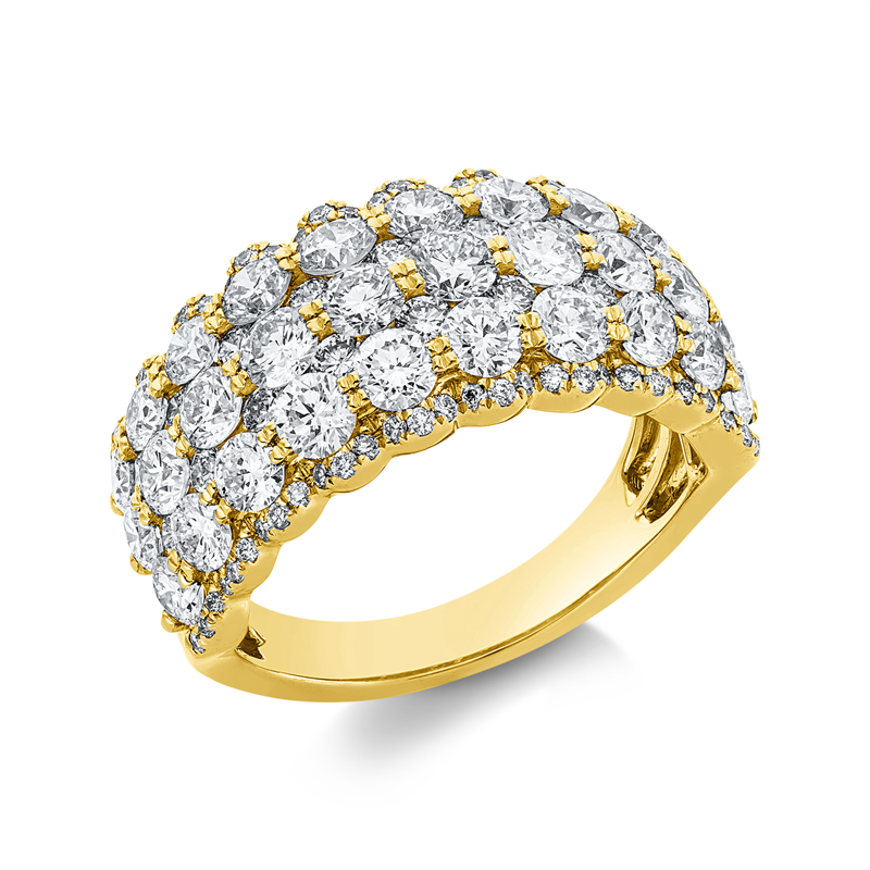 Image 90003398 - Ring 18 kt GG, 18 Brillanten 0,57 ct, TW-si, 30 Brillanten 2,78 ct, TW-si, 60 Brillanten ...