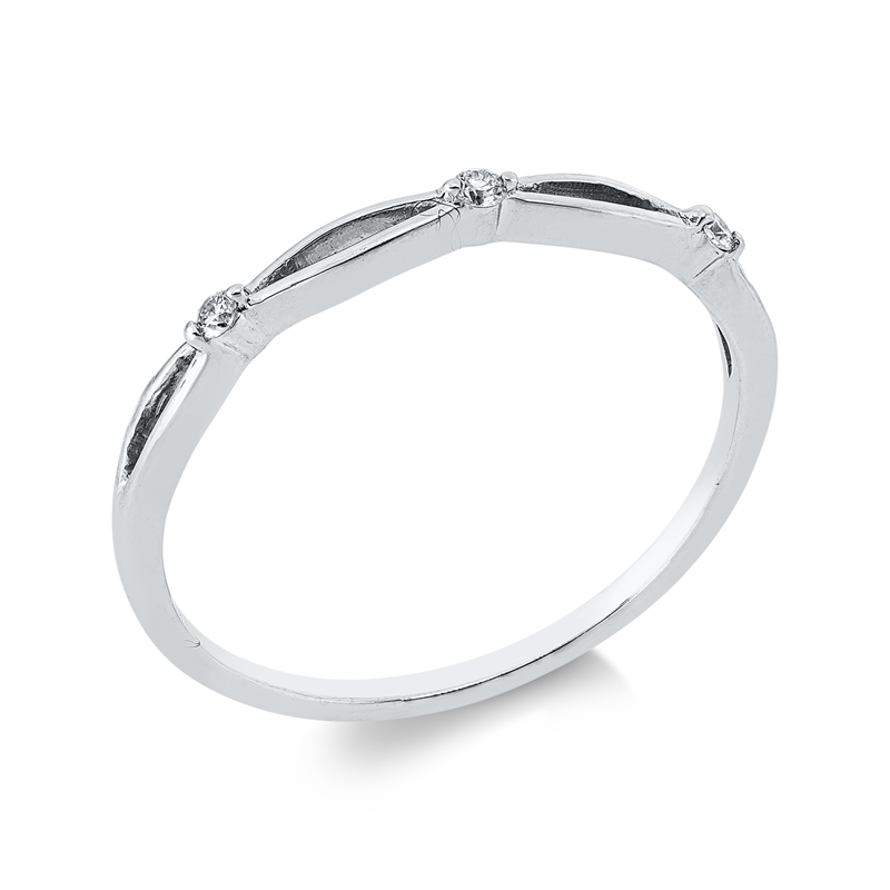 Image 90003402 - Ring 18 kt WG, 3 Brillanten 0,04 ct, TW-si, B:1,8 mm, Weite:53 =*=*= Unterkategorie: ...