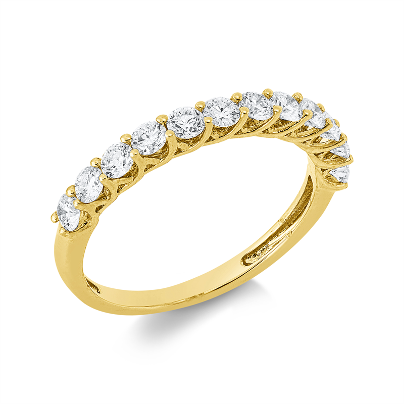 Image 90003408 - Ring 18 kt GG, 12 Brillanten 0,68 ct, TW-si, B:2,5 mm, Weite:53 =*=*= Unterkategorie: ...