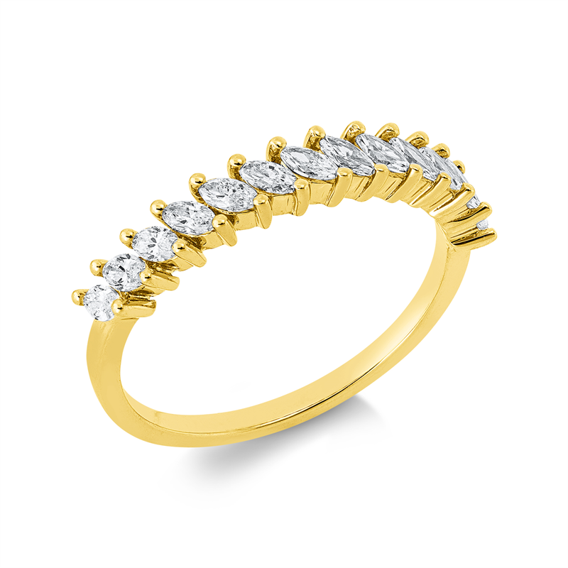 Image 90003409 - Ring 18 kt GG, 13 Navette 0,45 ct, TW-vsi, H:3,5 mm, Weite:53 =*=*= Unterkategorie: ...