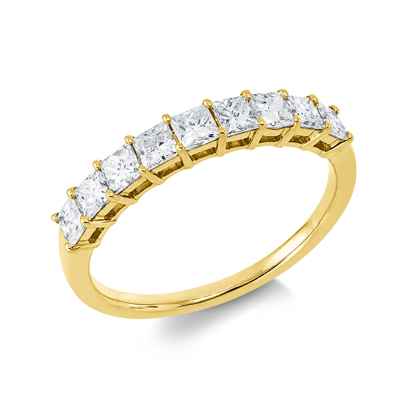 Image 90003416 - Ring 18 kt GG, 9 Princ. 0,87 ct, TW-si, B:3,2 mm, Weite:53 =*=*= Unterkategorie: ...