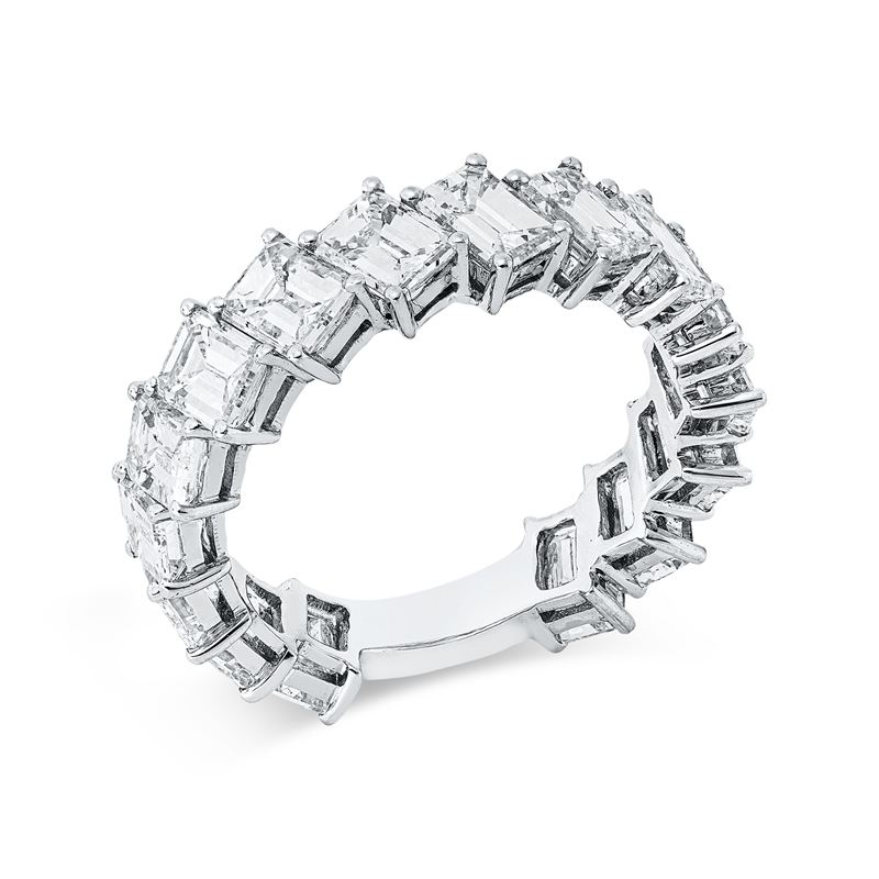 Image 90003425 - Ring 4er-Krappe 18 kt WG, 8 Sm.schliff 2,81 ct, I-vvs/vs, 8 Sm.schliff 2,43 ct, I-vvs/vs, ...
