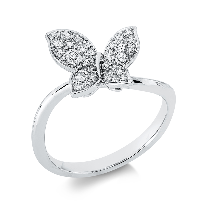 Image 90003272 - Ring 18 kt WG, 32 Brillanten 0,40 ct, TW-si, H:11,8 mm, B:11,1 mm, ...