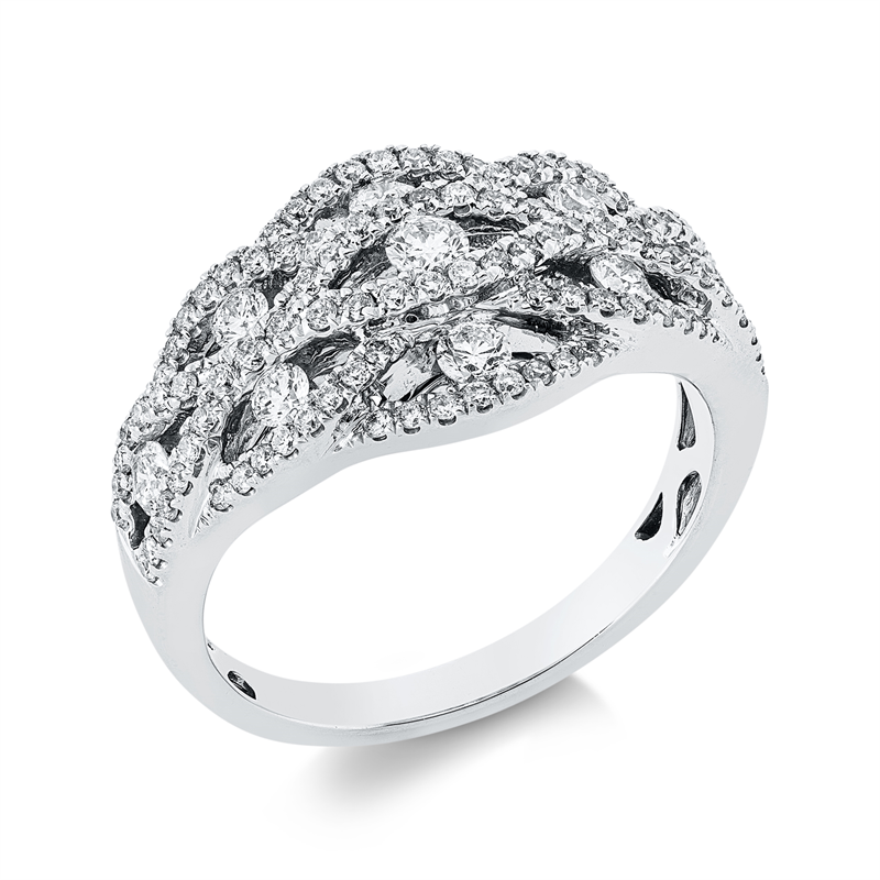 Image 90003277 - ABVERKAUF Ring 18 kt WG, 249 Brillanten 1,21 ct, TW-si, Weite:53 =*=*= Unterkategorie: ...