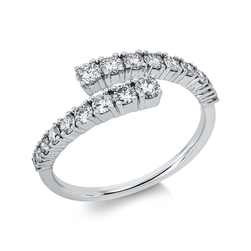 Image 90004236 - Ring 14 kt WG, 18 Brillanten 0,64 ct, W-si, B:6,0 mm, Weite:54 =*=*= Unterkategorie: ...